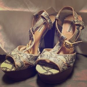Steve Madden Snake Print Platforms